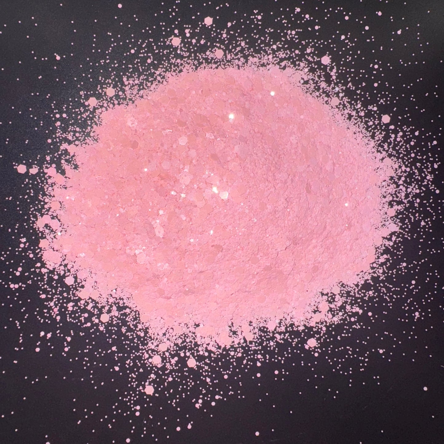 Baby rose chunky glitter