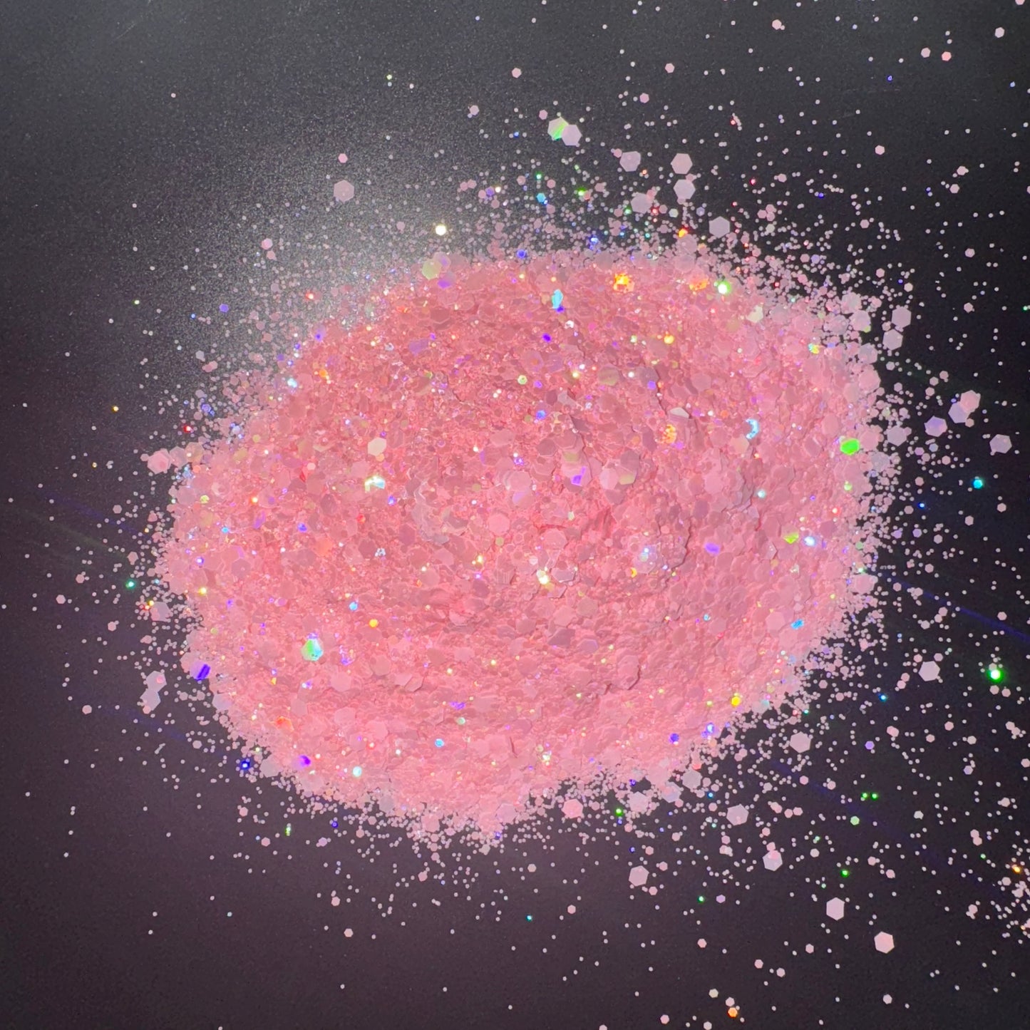 Pearl blush chunky glitter