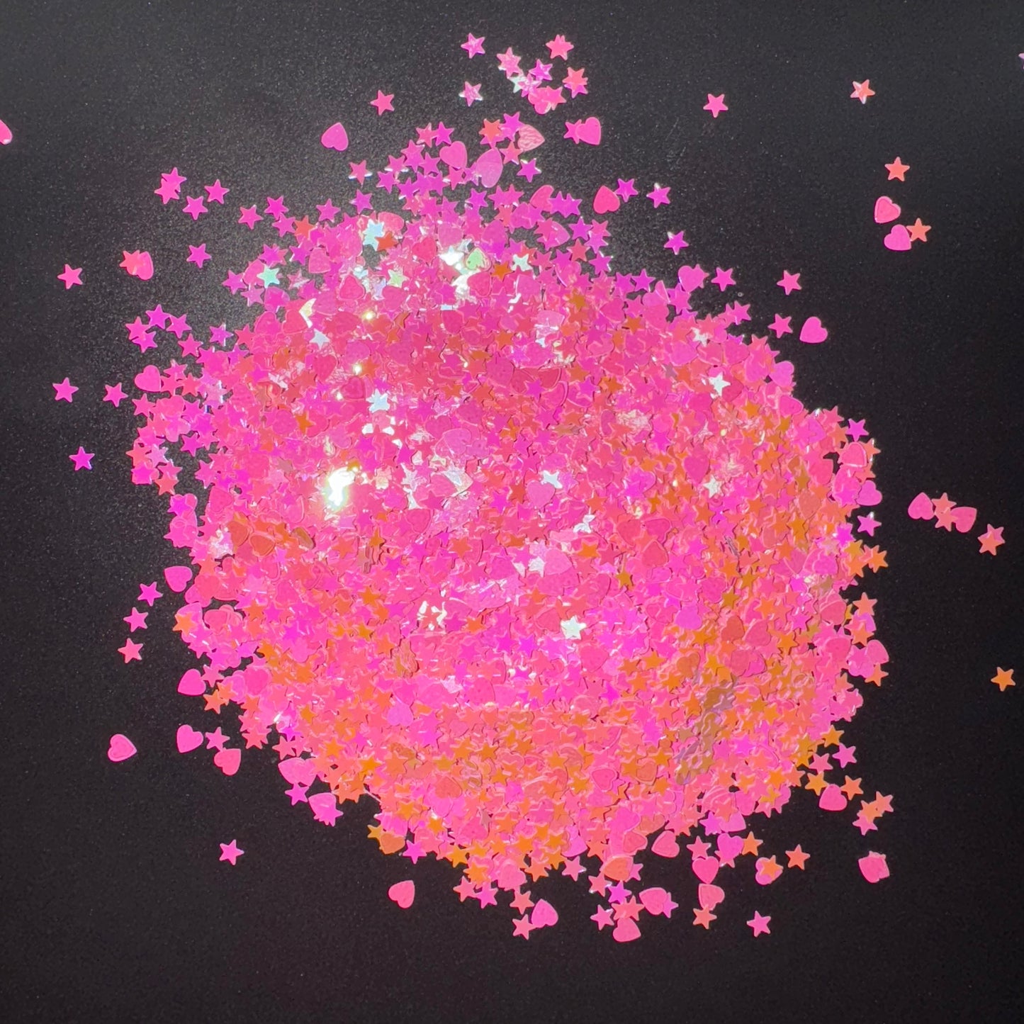 Cupids spark (heart & star shaped chunky glitter)