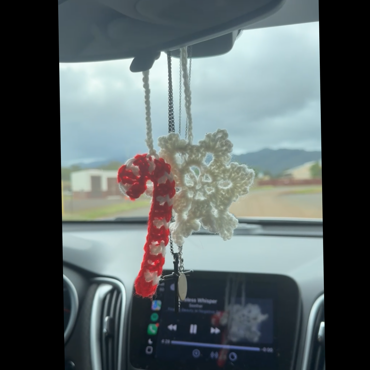 Handmade Crochet Christmas Car hanger