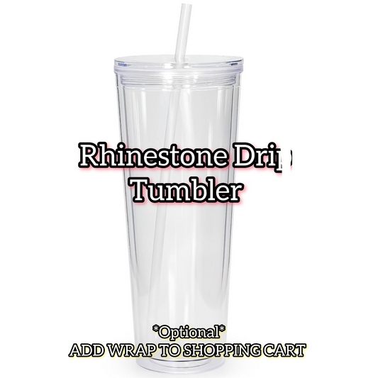 Rhinestone drip 24oz tumbler