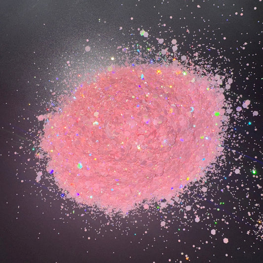 Pearl blush chunky glitter