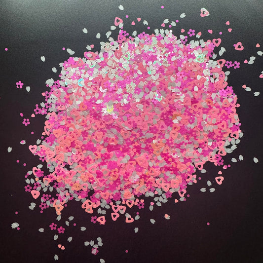 Love dust (heart/flower shaped chunky glitter)