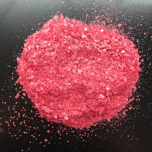 Blush ruby chunky glitter