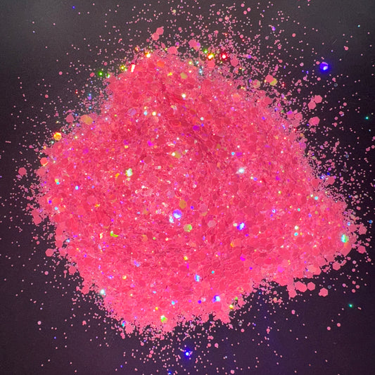 Electric Flamingo chunky glitter