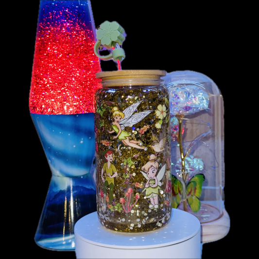 Tinker snow globe glass+plastic straw included plus freebies